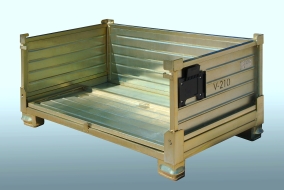 Detail of a metal pallet – sides and rear